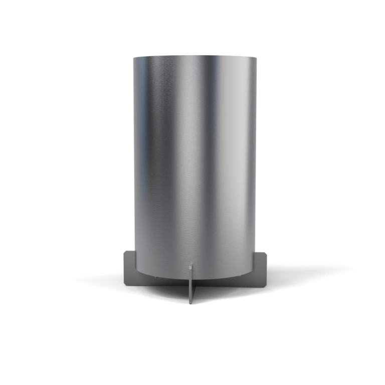 Weißer Getränkespender mit drei Auslässen auf einem stabilen Untergestell.